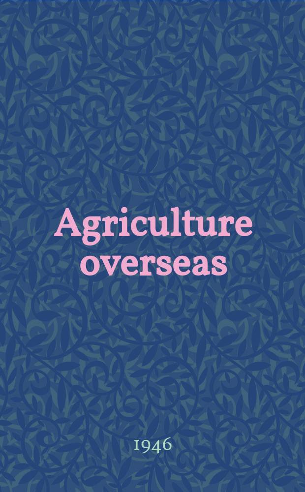 Agriculture overseas
