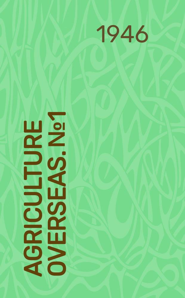 Agriculture overseas. №1 : Milk on North America