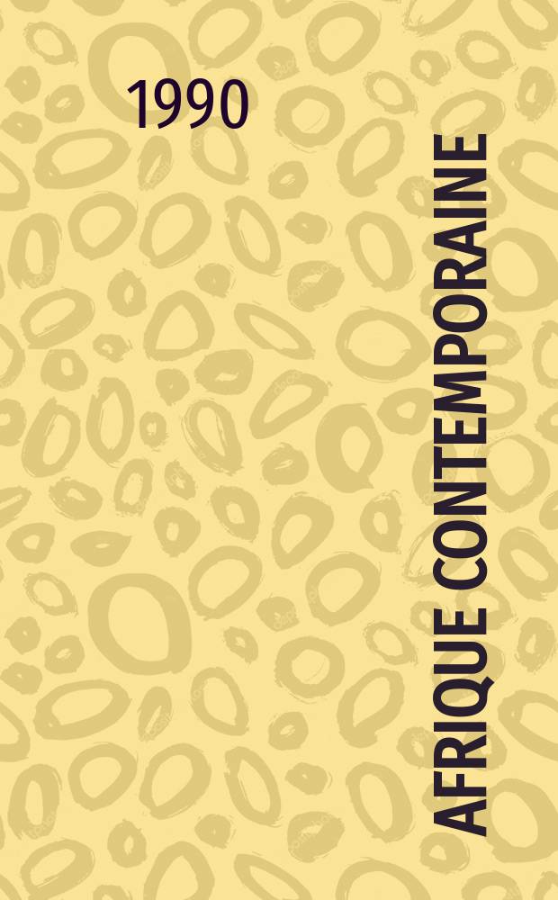 Afrique contemporaine : Documents d' Afrique Noire et de Madagascar. A.29 1990, №156 : La justice en Afrique