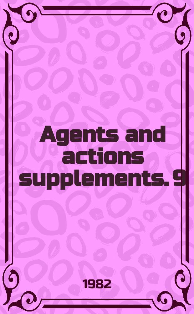 Agents and actions supplements. 9 : Recent progress on kinins