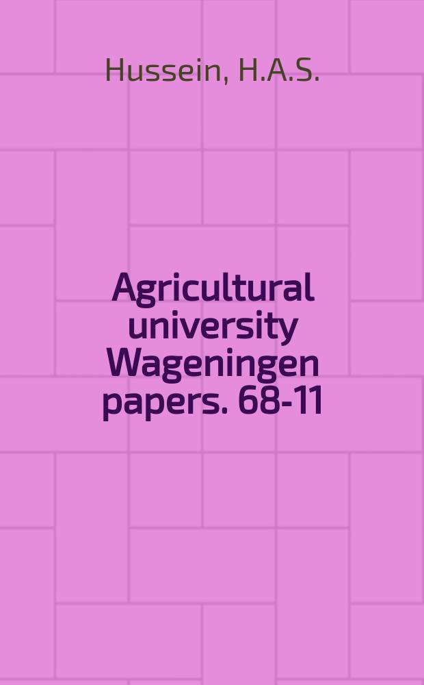 Agricultural university Wageningen papers. 68-11 : Genetic analysis of mutagen-induced flowering time variation in Arabidopsis thaliana (L.) Heynh