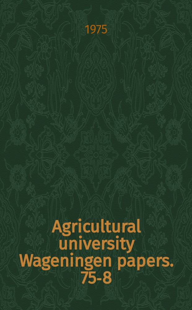 Agricultural university Wageningen papers. 75-8 : The Loganiaceae of Africa