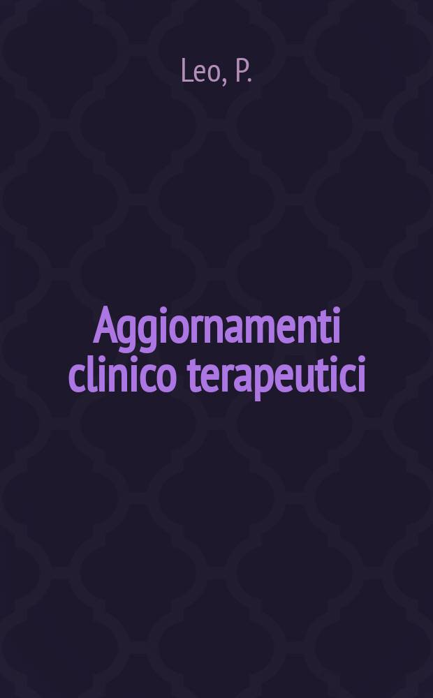 Aggiornamenti clinico terapeutici : Collana monografica mensile. Vol.6, №2 : Gli irsutismi