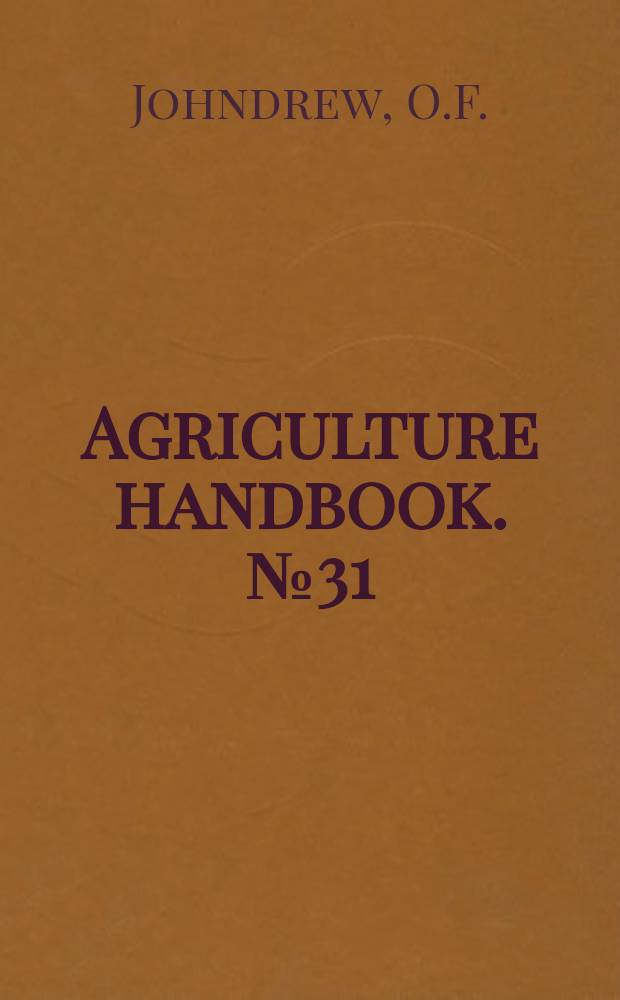 Agriculture handbook. №31 : Poultry grading manual