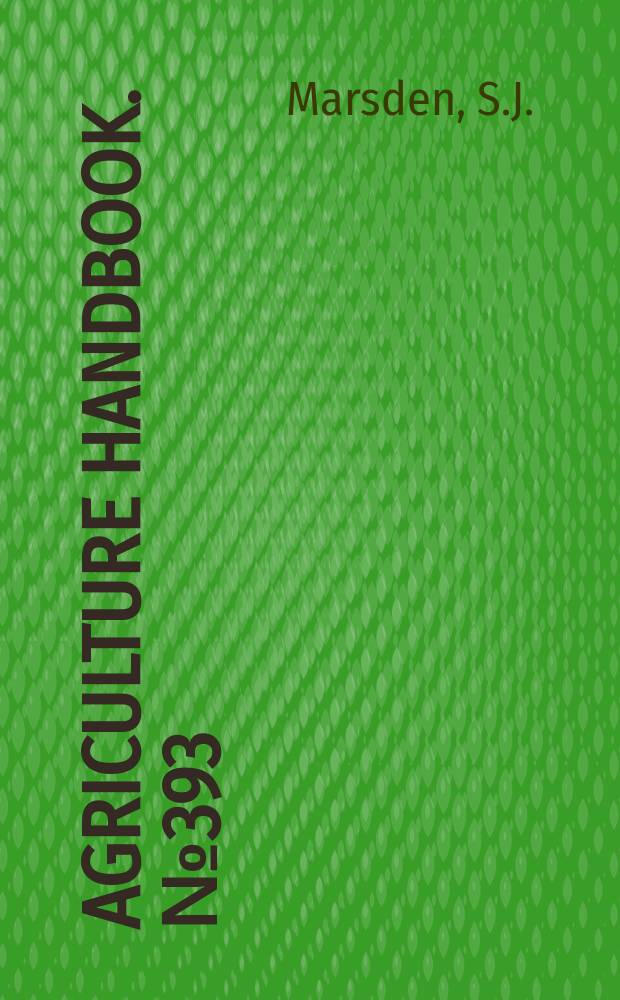 Agriculture handbook. №393 : Turkey production