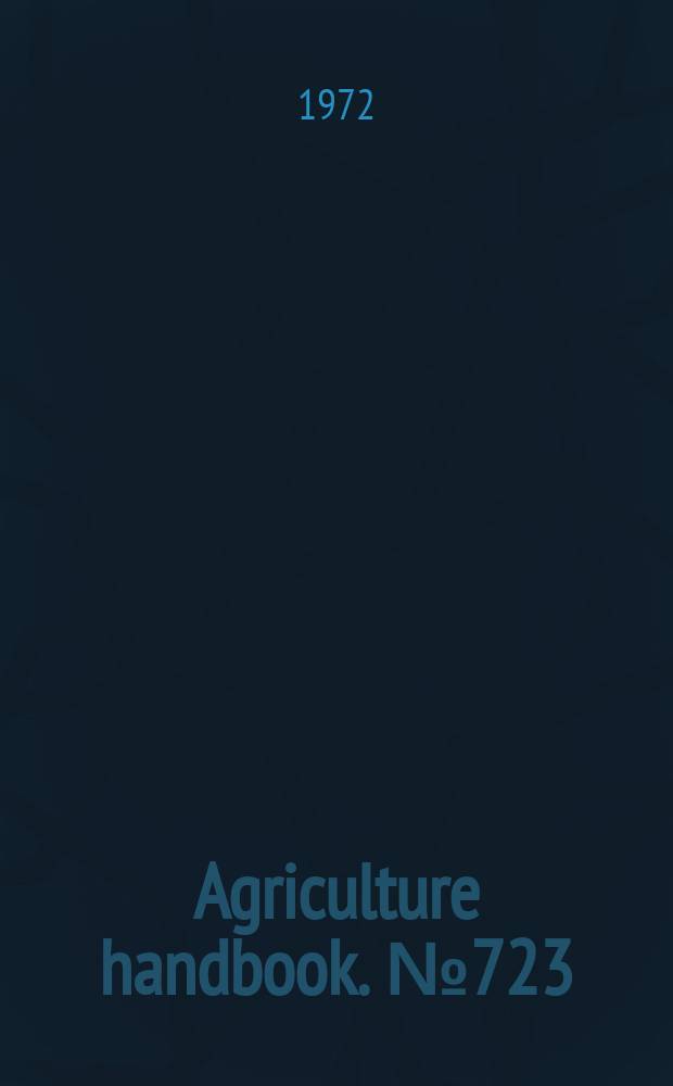 Agriculture handbook. №723 : Russian-English lexicon ...