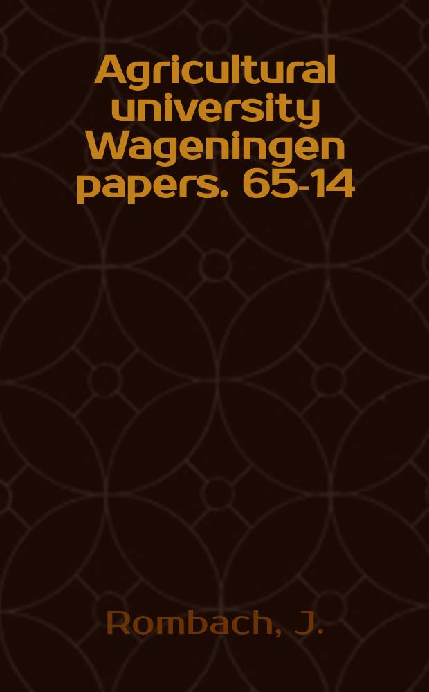 Agricultural university Wageningen papers. 65-14 : The influence of the phytochrome reaction on the growth of Lemna minor L.