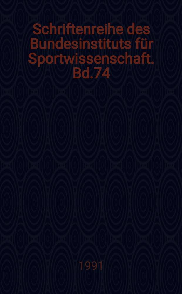 Schriftenreihe des Bundesinstituts für Sportwissenschaft. Bd.74 : Funktionen von Emotionen im Sport