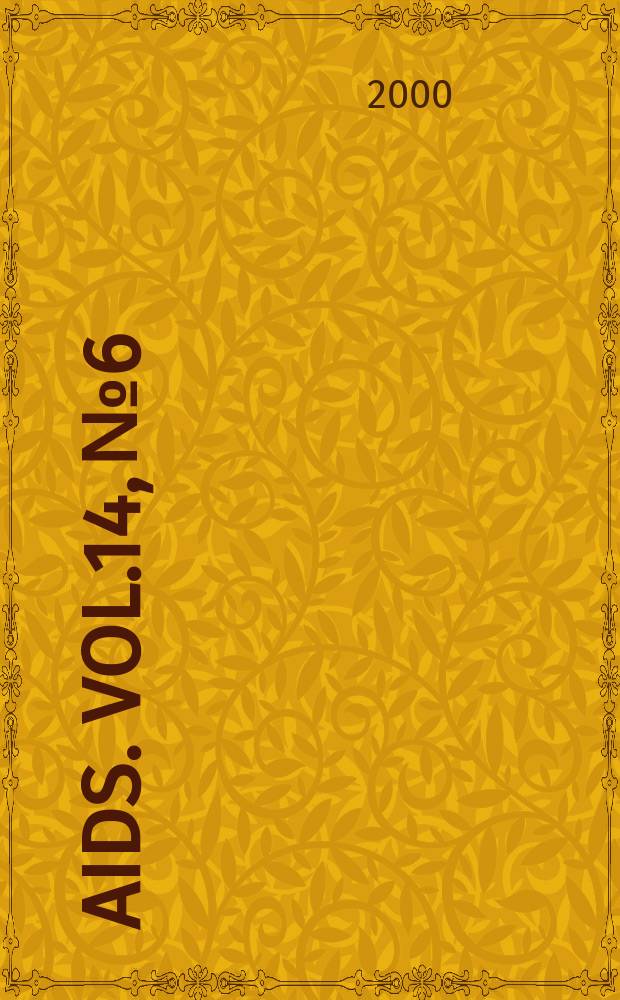 AIDS. Vol.14, №6