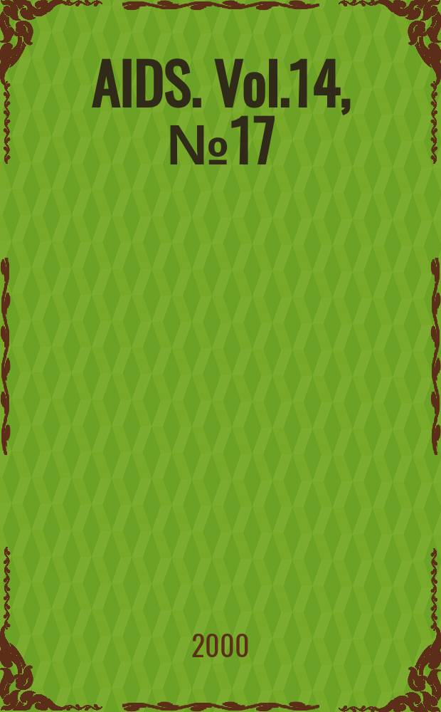 AIDS. Vol.14, №17