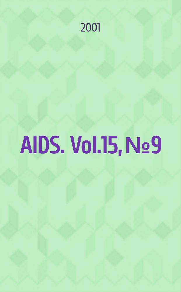 AIDS. Vol.15, №9