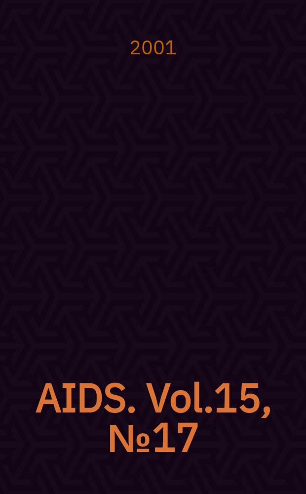 AIDS. Vol.15, №17