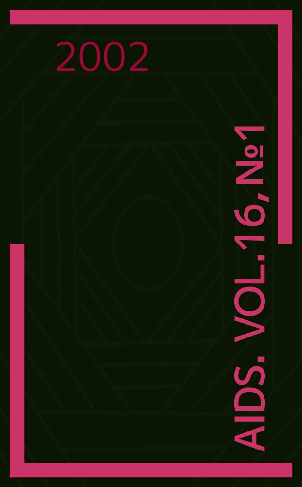 AIDS. Vol.16, №1