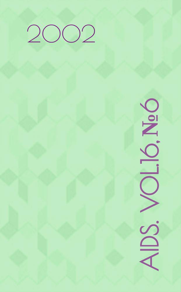 AIDS. Vol.16, №6
