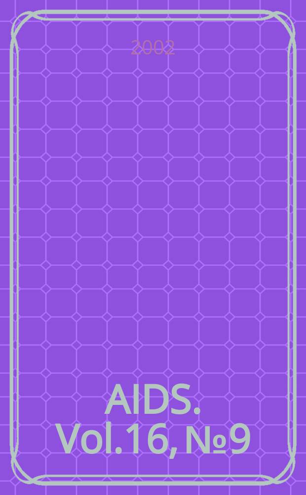 AIDS. Vol.16, №9