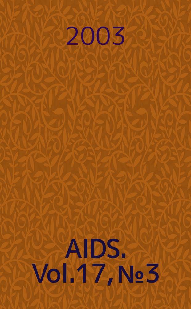 AIDS. Vol.17, №3