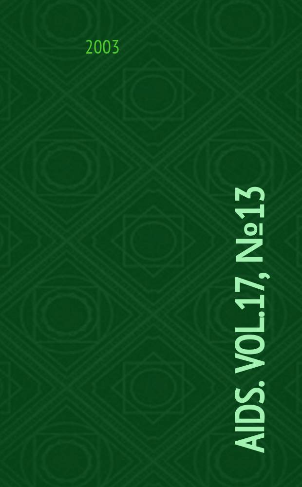AIDS. Vol.17, №13