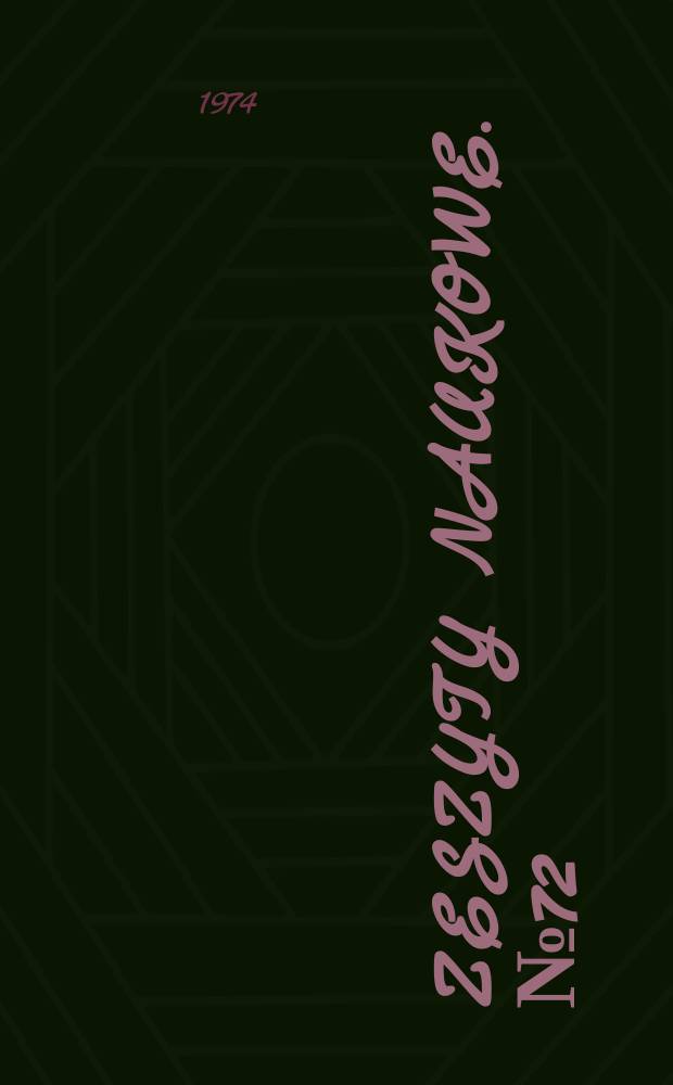 Zeszyty naukowe. №72 : (Prace z zakresu organizacji i zarządzania)