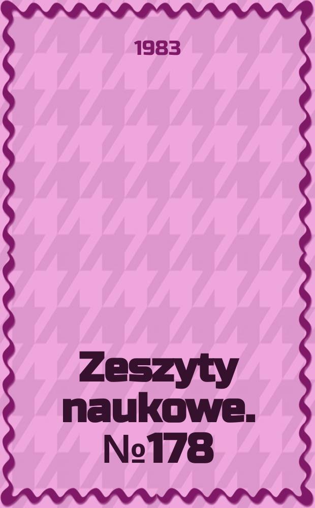 Zeszyty naukowe. №178 : (Prace z zakresu rachunkowości)