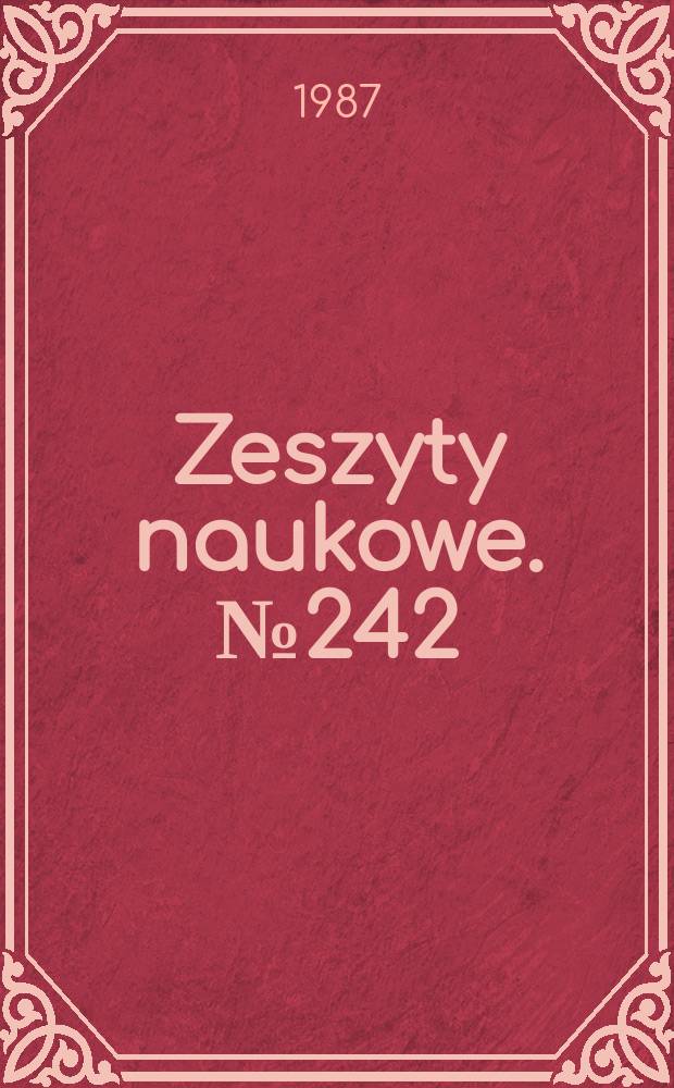 Zeszyty naukowe. №242 : (Prace z zakresu prawa)