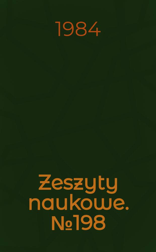 Zeszyty naukowe. №198 : (Prace z zakresu filozofii)