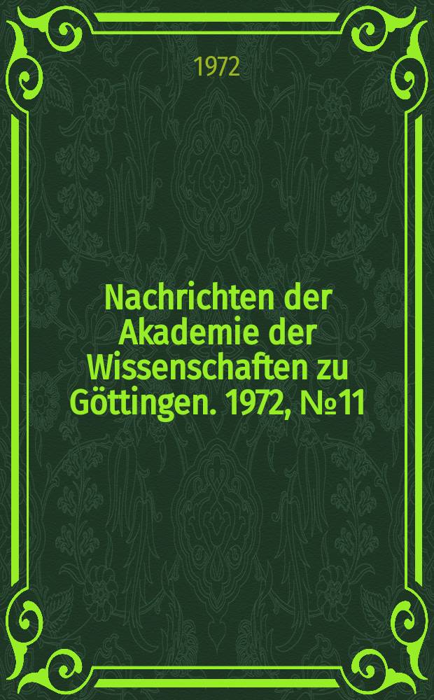 Nachrichten der Akademie der Wissenschaften zu Göttingen. 1972, №11 : Gebrochene Potenzen eines elliptischen Operators und parabolische Differentialgleichungen in Räumen hölderstetiger Funktionen
