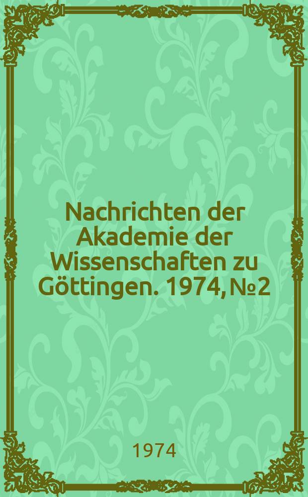 Nachrichten der Akademie der Wissenschaften zu Göttingen. 1974, №2 : Measurement of dislocation velocities in solution-hardened copper