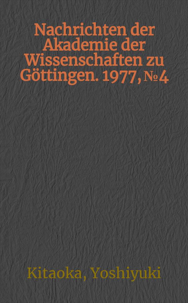 Nachrichten der Akademie der Wissenschaften zu Göttingen. 1977, №4 : Tensor products of positive definite quadratic forms