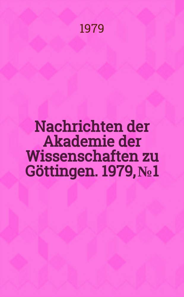 Nachrichten der Akademie der Wissenschaften zu Göttingen. 1979, №1 : Über die analytische Abhängigkeit der Lösungen eines linearen elliptischen Randwertproblems von Parametern