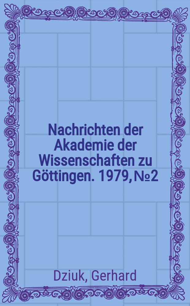 Nachrichten der Akademie der Wissenschaften zu Göttingen. 1979, №2 : Das Verhalten von Flächen beschränkter mittlerer Krümmung an C1-Randkurven