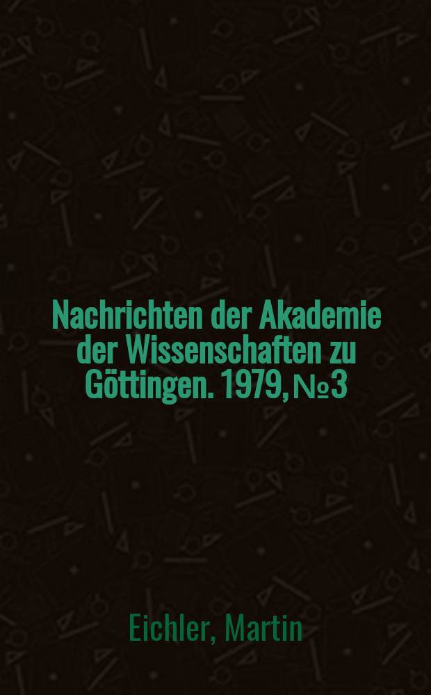 Nachrichten der Akademie der Wissenschaften zu Göttingen. 1979, №3 : Über die Wirkung von Hecke-Operatoren auf Thetareihen