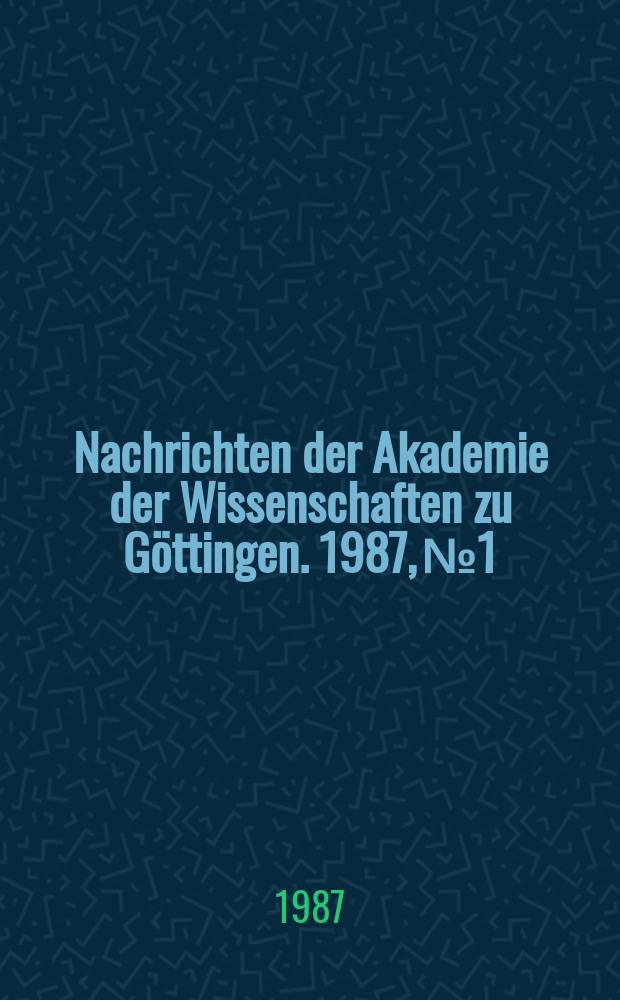 Nachrichten der Akademie der Wissenschaften zu Göttingen. 1987, №1 : Zur 2D-Bewegung von Kinken bei der plastischen Verformung von Germanium