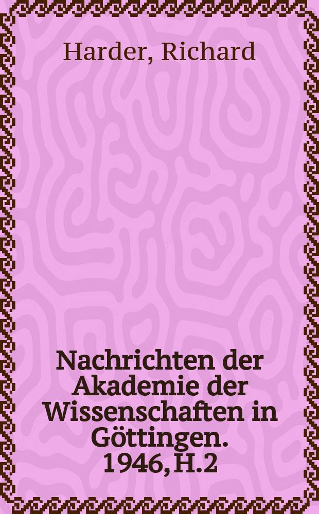 Nachrichten der Akademie der Wissenschaften in Göttingen. 1946, H.2 : Über Blütenbildung und Sukkulenz von Kalanchoë Bloßfeldiana bei hohen Salzkonzentrationen und Bodentrockenheit
