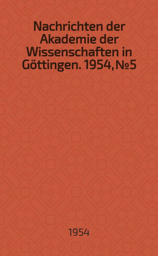 Nachrichten der Akademie der Wissenschaften in Göttingen. 1954, №5 : Die Vegetationsentwicklung im Spätglazial von Wallensen im Hils