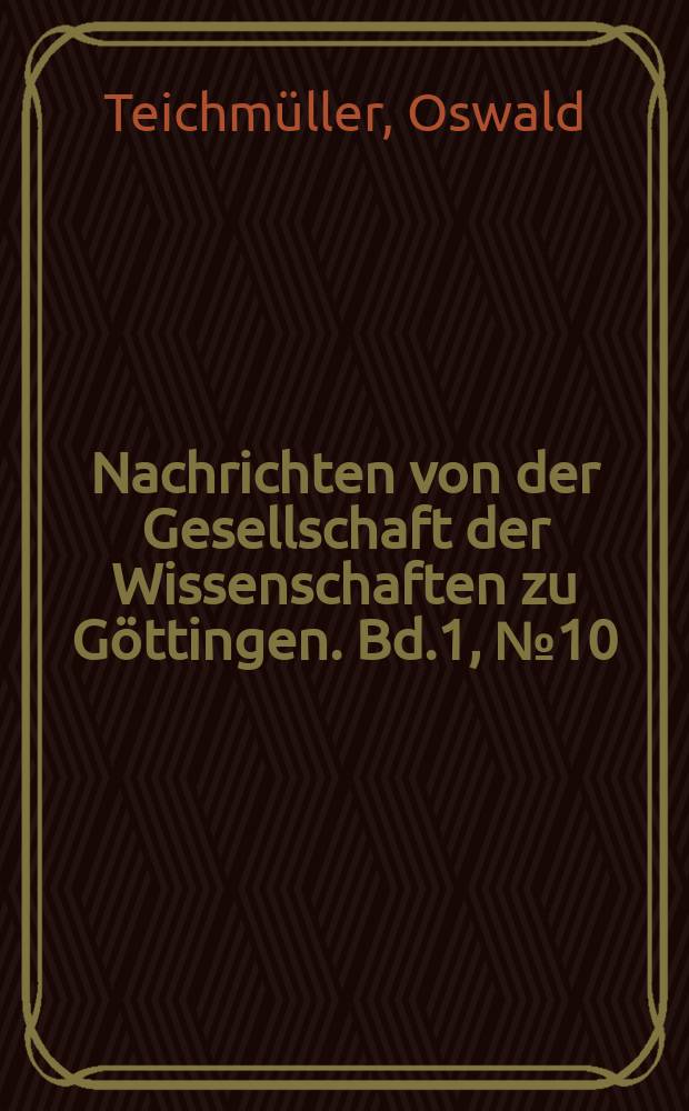 Nachrichten von der Gesellschaft der Wissenschaften zu Göttingen. Bd.1, №10 : Über die Struktur diskret bewerteter perfekter Körper