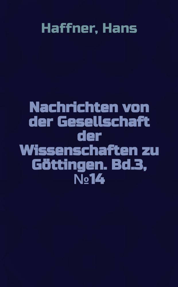 Nachrichten von der Gesellschaft der Wissenschaften zu Göttingen. Bd.3, №14 : Helligkeiten und Farben schwacher Praesepesterne