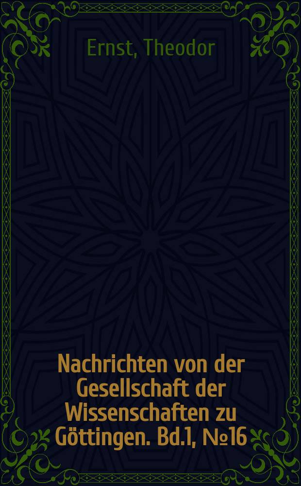 Nachrichten von der Gesellschaft der Wissenschaften zu Göttingen. Bd.1, №16 : Bestimmung von Vanadium, Nickel und Molybdän im Meerwasser