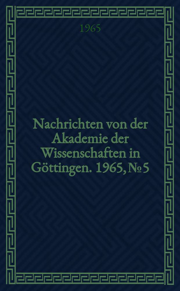Nachrichten von der Akademie der Wissenschaften in Göttingen. 1965, №5 : P. Wien D 10151, eine neue Urkunde zum ägyptischen Pfründenhandel in der Perserzeit