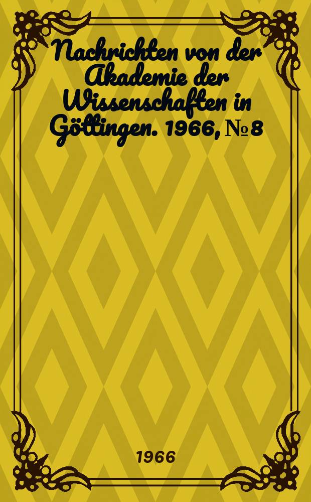 Nachrichten von der Akademie der Wissenschaften in Göttingen. 1966, №8 : Stammt der sogenannte "Θʹ"-Text bei Daniel wirklich von Theodotion?