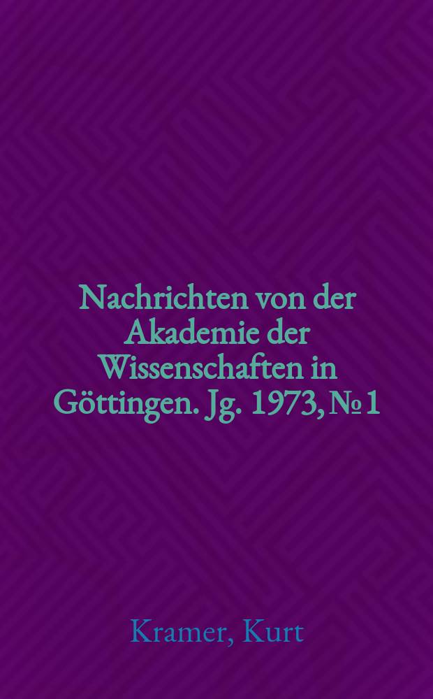 Nachrichten von der Akademie der Wissenschaften in Göttingen. Jg. 1973, №1 : Da Ponte's "Cosi fan tutte"