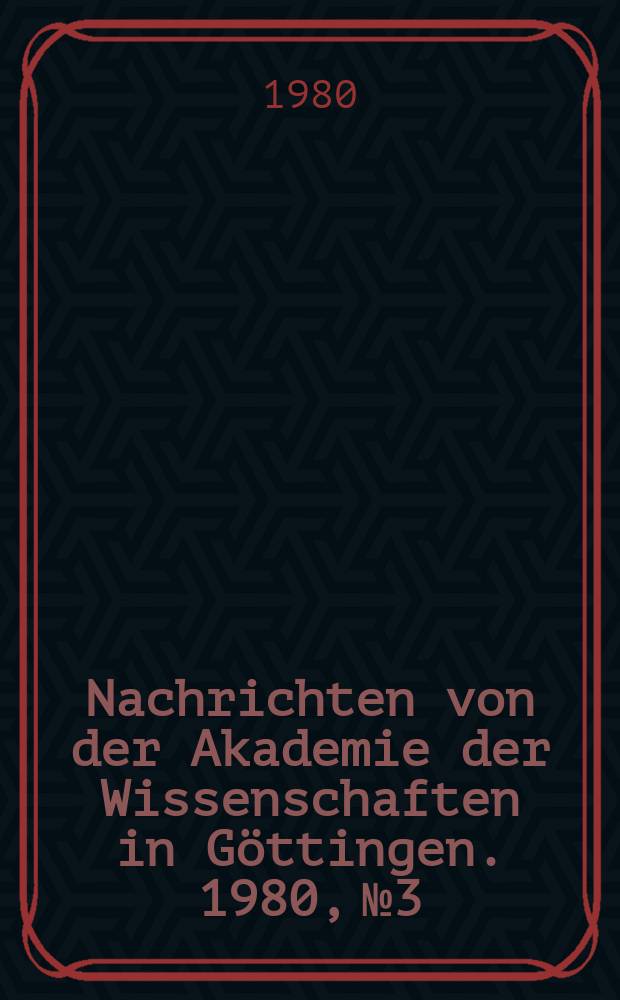 Nachrichten von der Akademie der Wissenschaften in Göttingen. 1980, №3 : Die sogenannten Maximus-Scholien des Corpus Dionysiacum Areopagiticum