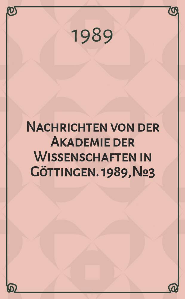 Nachrichten von der Akademie der Wissenschaften in Göttingen. 1989, №3 : Das abendländische Eherecht im Übergang vom späten Mittelalter zur Neuzeit
