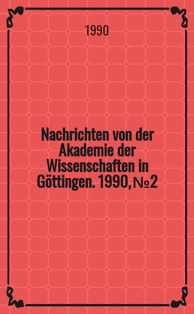 Nachrichten von der Akademie der Wissenschaften in Göttingen. 1990, №2 : Der Agens in passivischen Sätzen altindogermanischer Sprachen