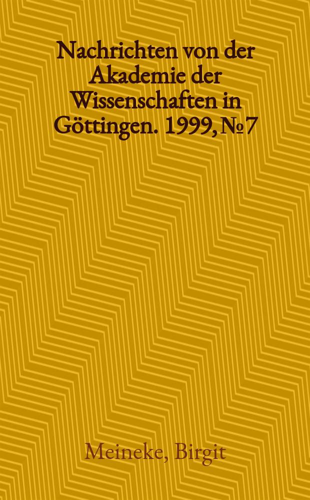 Nachrichten von der Akademie der Wissenschaften in Göttingen. 1999, №7 : Krakauer Neufund zum Alexanderroman des Ulrich von Etzenbach