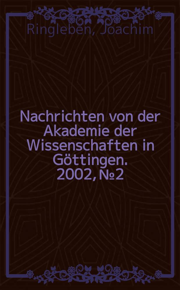 Nachrichten von der Akademie der Wissenschaften in Göttingen. 2002, №2 : Pindars Friedensfeier