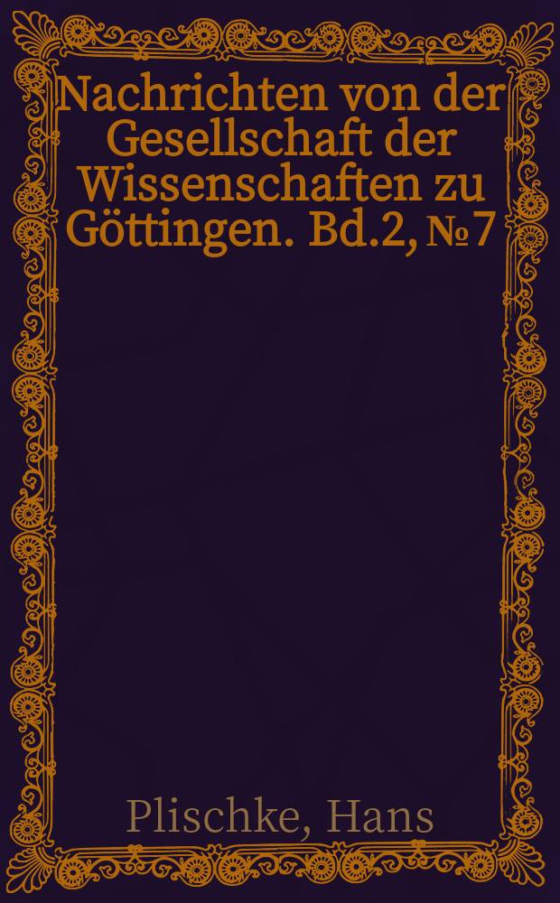 Nachrichten von der Gesellschaft der Wissenschaften zu Göttingen. Bd.2, №7 : Ein Brustschmuck von Tonga-tabu und die Verarbeitung von Walknochen in Polynesien