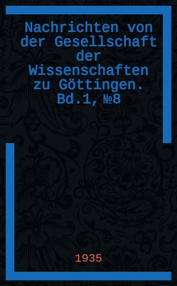 Nachrichten von der Gesellschaft der Wissenschaften zu Göttingen. Bd.1, №8 : "Dame Sirith"