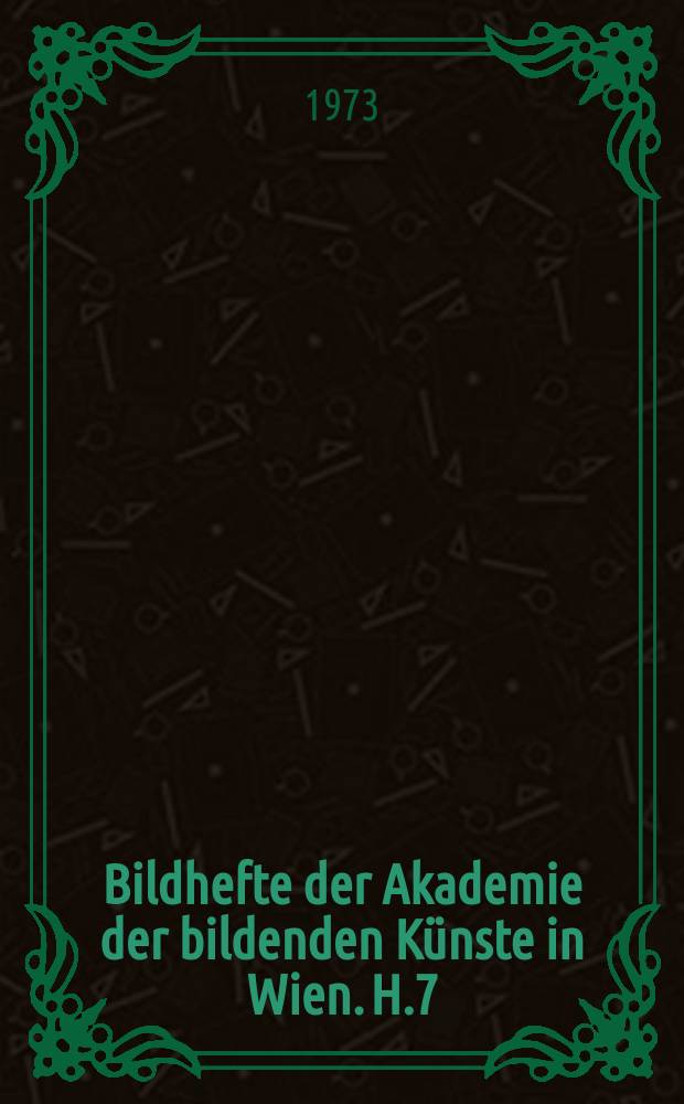 Bildhefte der Akademie der bildenden Künste in Wien. H.7 : Julius Schnorr von Carolsfeld