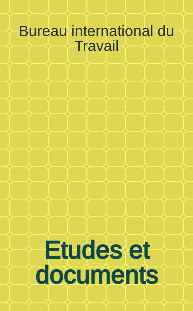 Etudes et documents