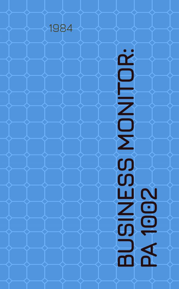 Business monitor : PA 1002 : Rep. of the Census of production : Summary vol